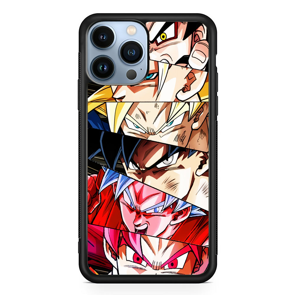 Goku's Eyes Collection Dragon Ball iPhone 15 Pro Max Case-Phone Case-Rubber Black (2D Case)-Altracase