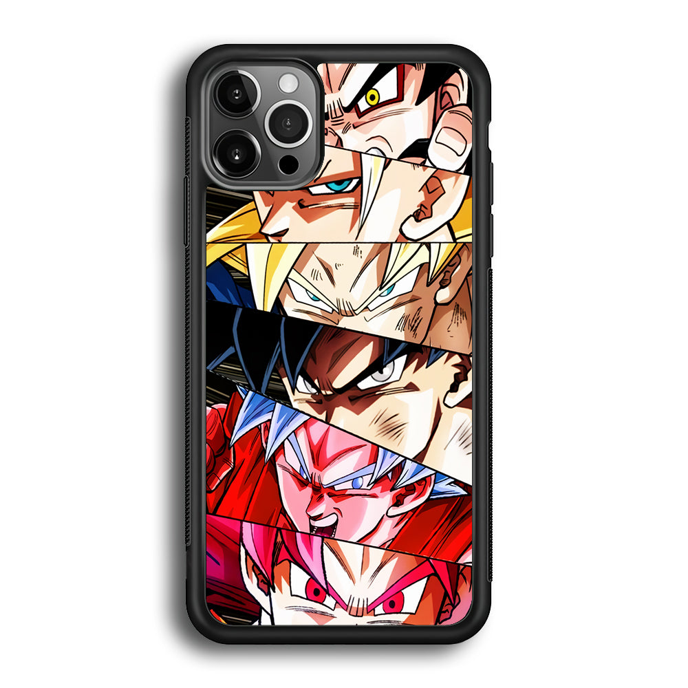Goku's Eyes Collection Dragon Ball iPhone 12 Pro Max Case-Phone Case-Rubber Black (2D Case)-Altracase