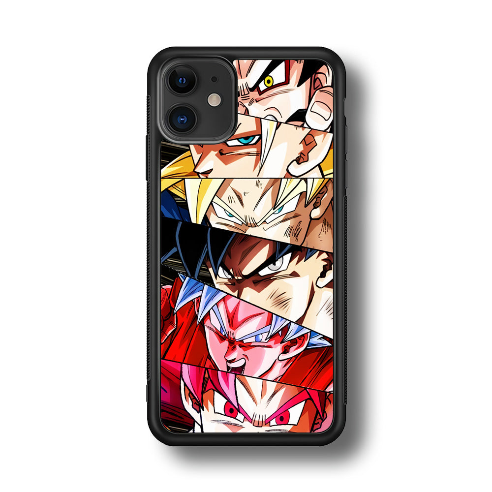 Goku's Eyes Collection Dragon Ball iPhone 11 Case-Phone Case-Rubber Black (2D Case)-Altracase