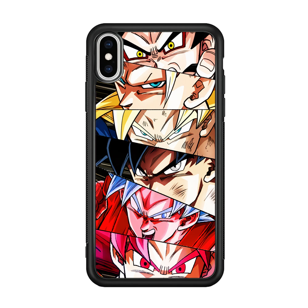 Goku's Eyes Collection Dragon Ball iPhone Xs Max Case-Phone Case-Rubber Black (2D Case)-Altracase
