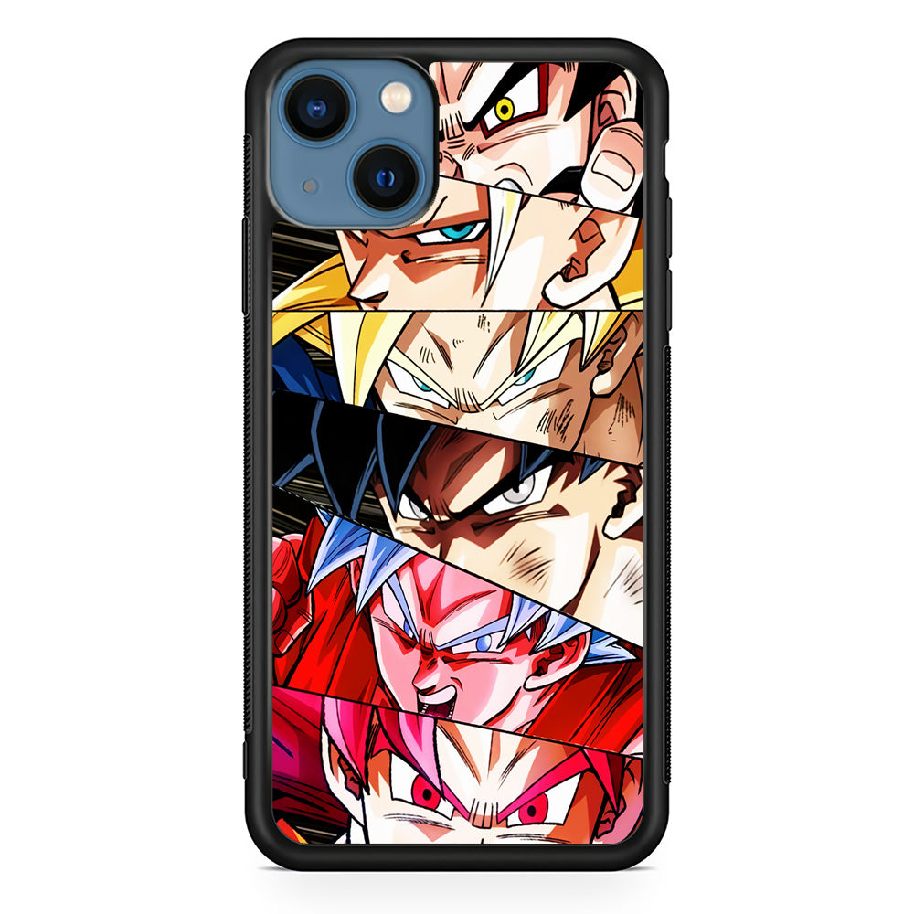 Goku's Eyes Collection Dragon Ball iPhone 13 Case-Phone Case-Rubber Black (2D Case)-Altracase