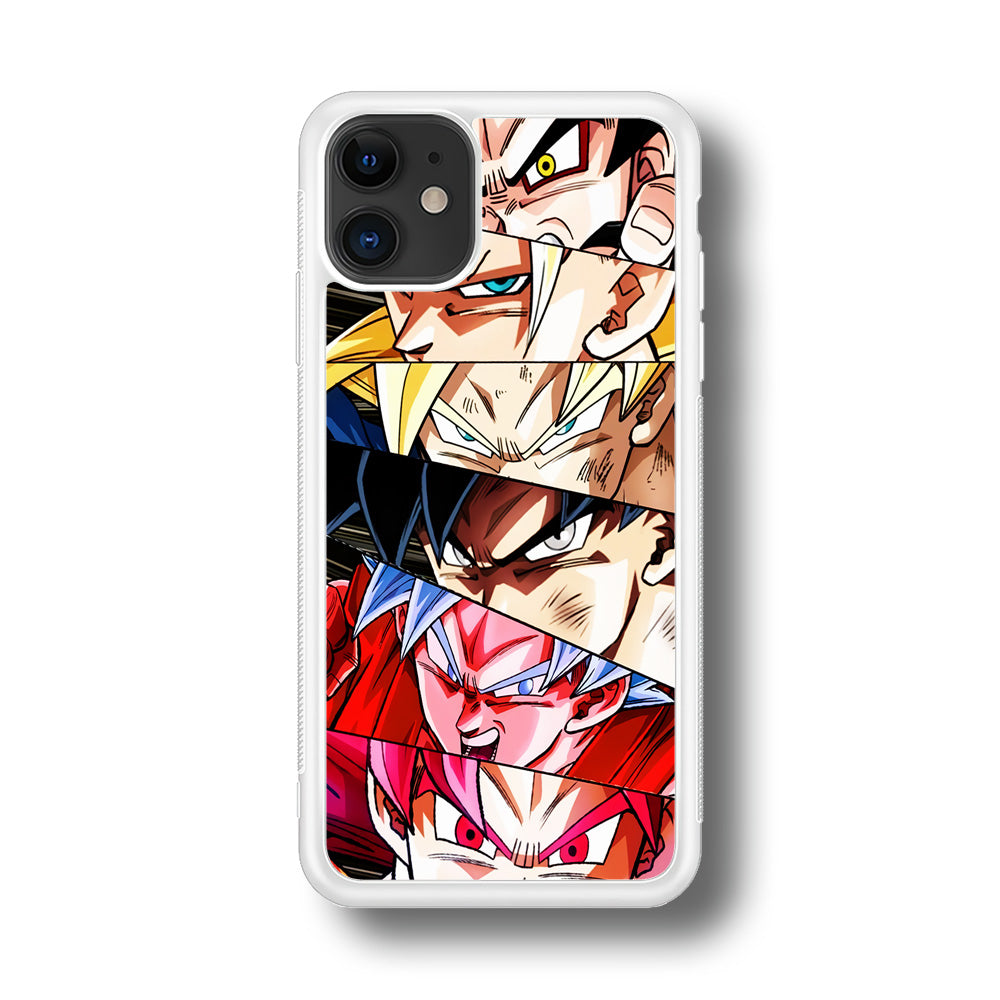 Goku's Eyes Collection Dragon Ball iPhone 11 Case-Phone Case-Rubber White (2D Case)-Altracase