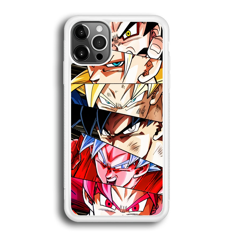 Goku's Eyes Collection Dragon Ball iPhone 12 Pro Max Case-Phone Case-Rubber White (2D Case)-Altracase
