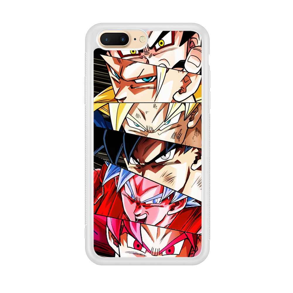 Goku's Eyes Collection Dragon Ball iPhone 8 Plus Case-Phone Case-Rubber White (2D Case)-Altracase