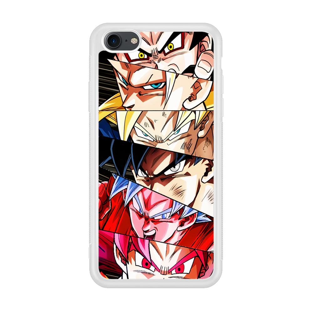 Goku's Eyes Collection Dragon Ball iPhone 8 Case-Phone Case-Rubber White (2D Case)-Altracase