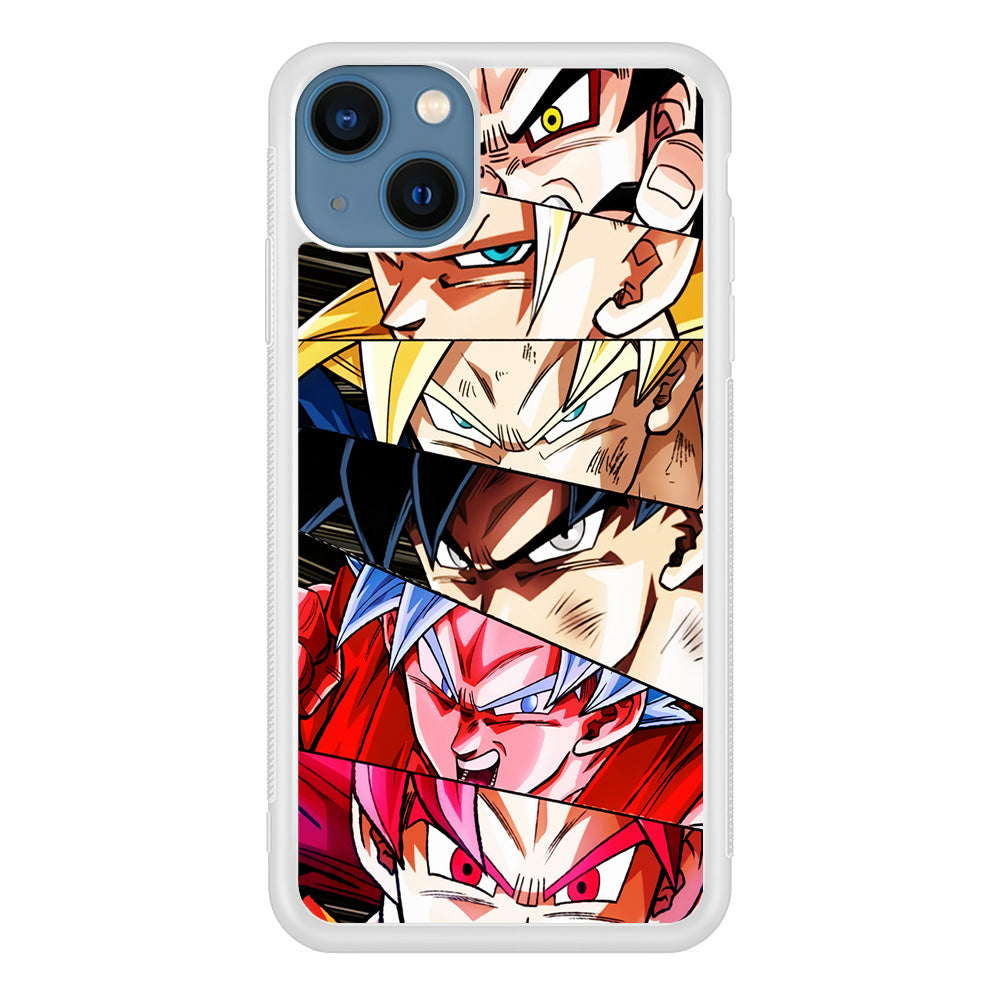 Goku's Eyes Collection Dragon Ball iPhone 13 Case-Phone Case-Rubber White (2D Case)-Altracase