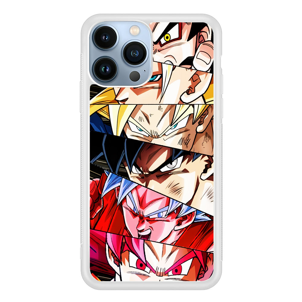 Goku's Eyes Collection Dragon Ball iPhone 15 Pro Max Case-Phone Case-Rubber White (2D Case)-Altracase