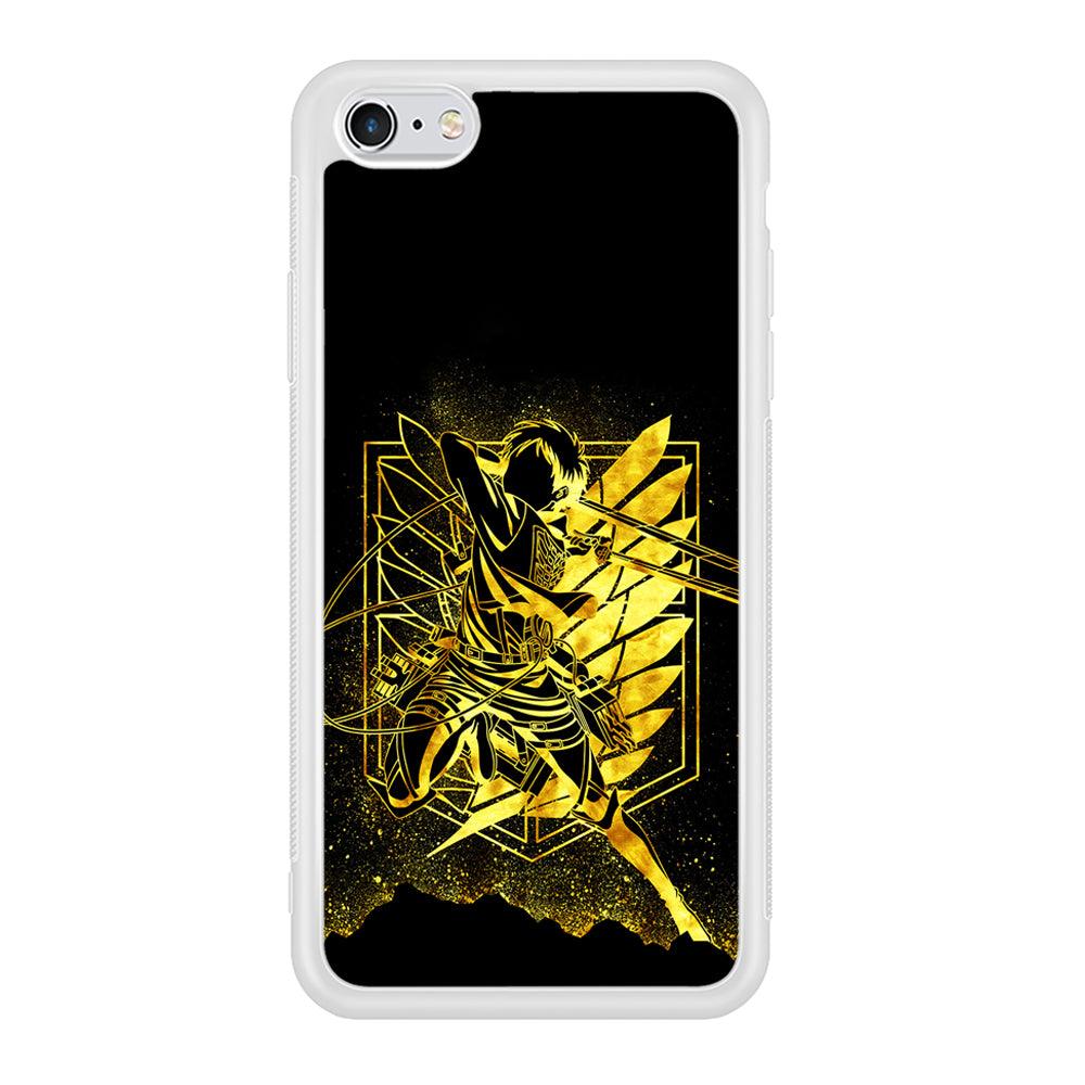 Golden Eren Attack On Titan iPhone 6 | 6s Case-Phone Case-Rubber White (2D Case)-Altracase