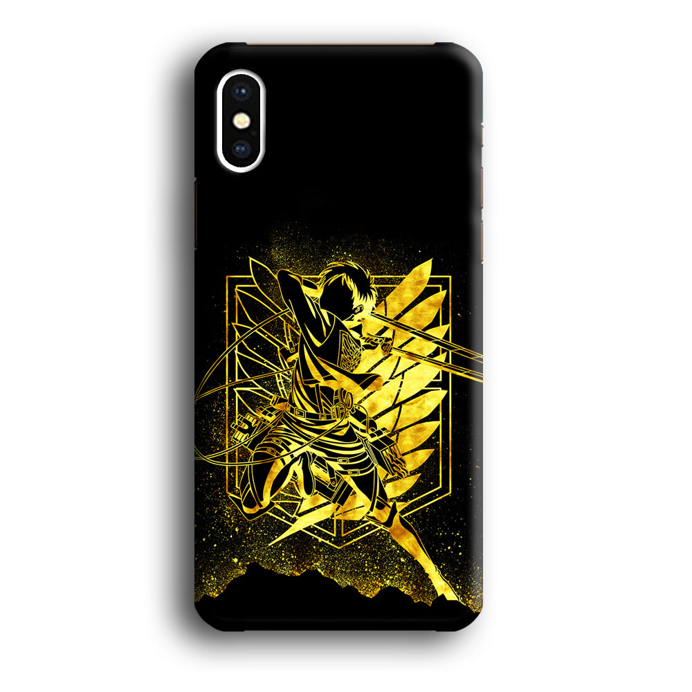 Golden Eren Attack On Titan iPhone Xs Case-Phone Case-3D Case-Altracase