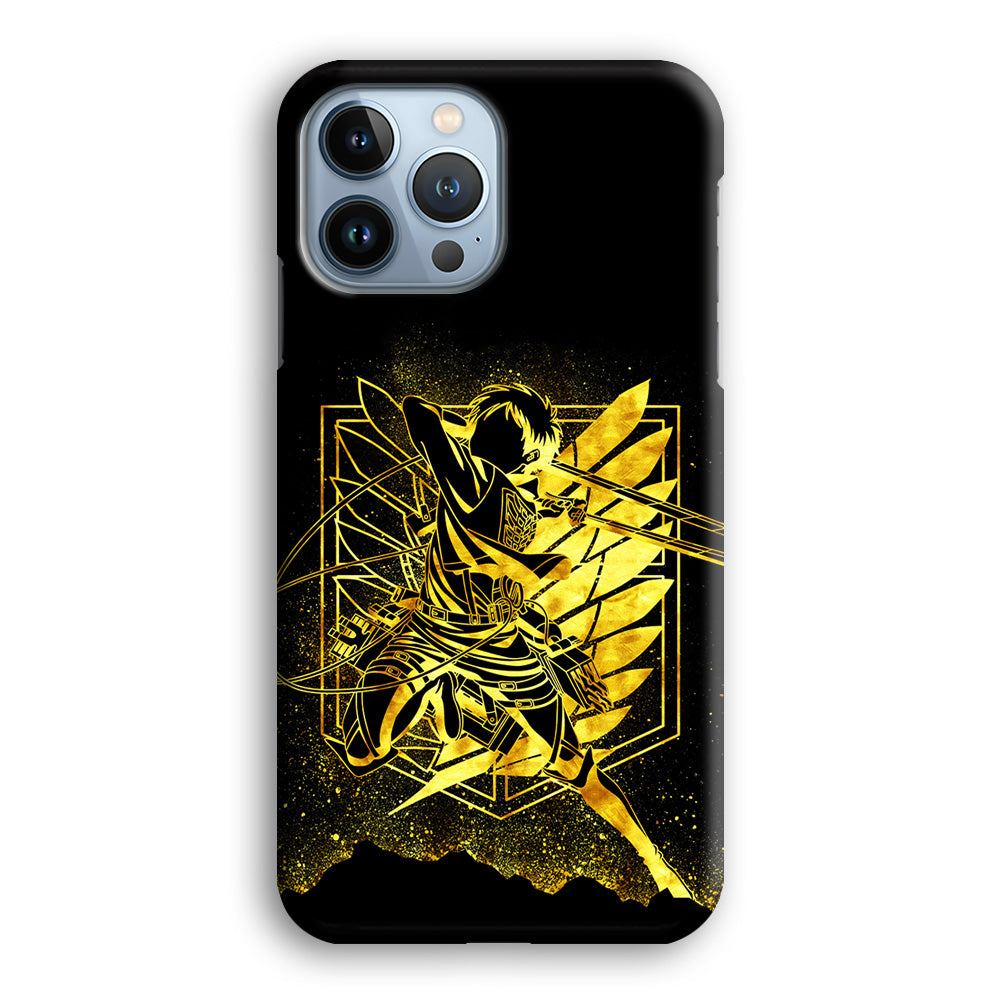 Golden Eren Attack On Titan iPhone 15 Pro Max Case-Phone Case-3D Case-Altracase
