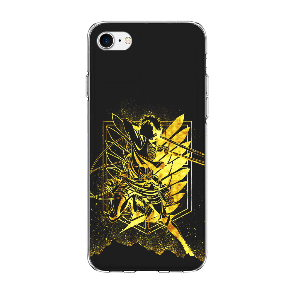 Golden Eren Attack On Titan iPhone 7 Case-Phone Case-Clear Soft Case-Altracase