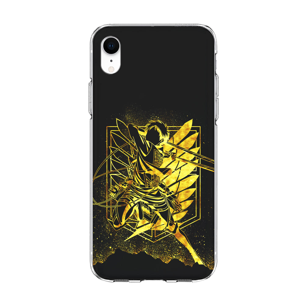 Golden Eren Attack On Titan iPhone XR Case-Phone Case-Clear Soft Case-Altracase
