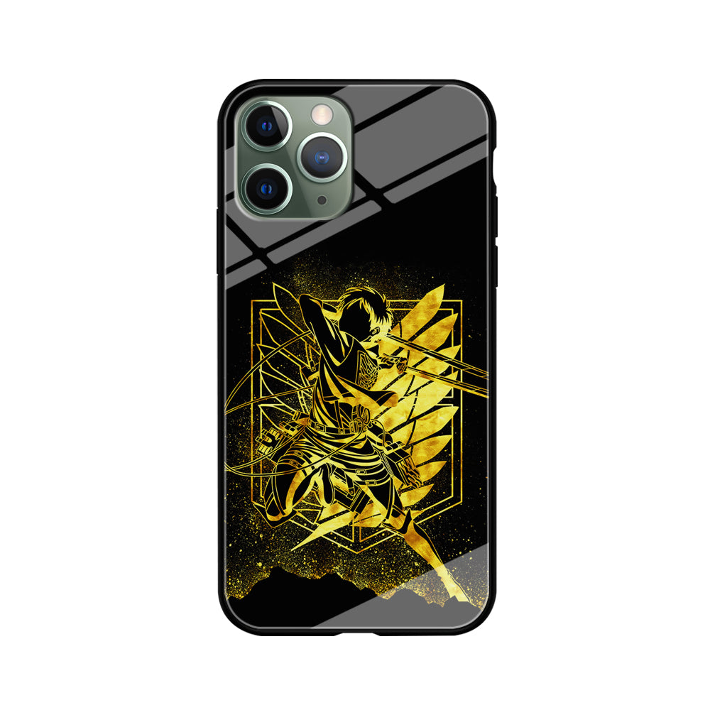 Golden Eren Attack On Titan iPhone 11 Pro Max Case-Phone Case-Tempered Glass Case-Altracase