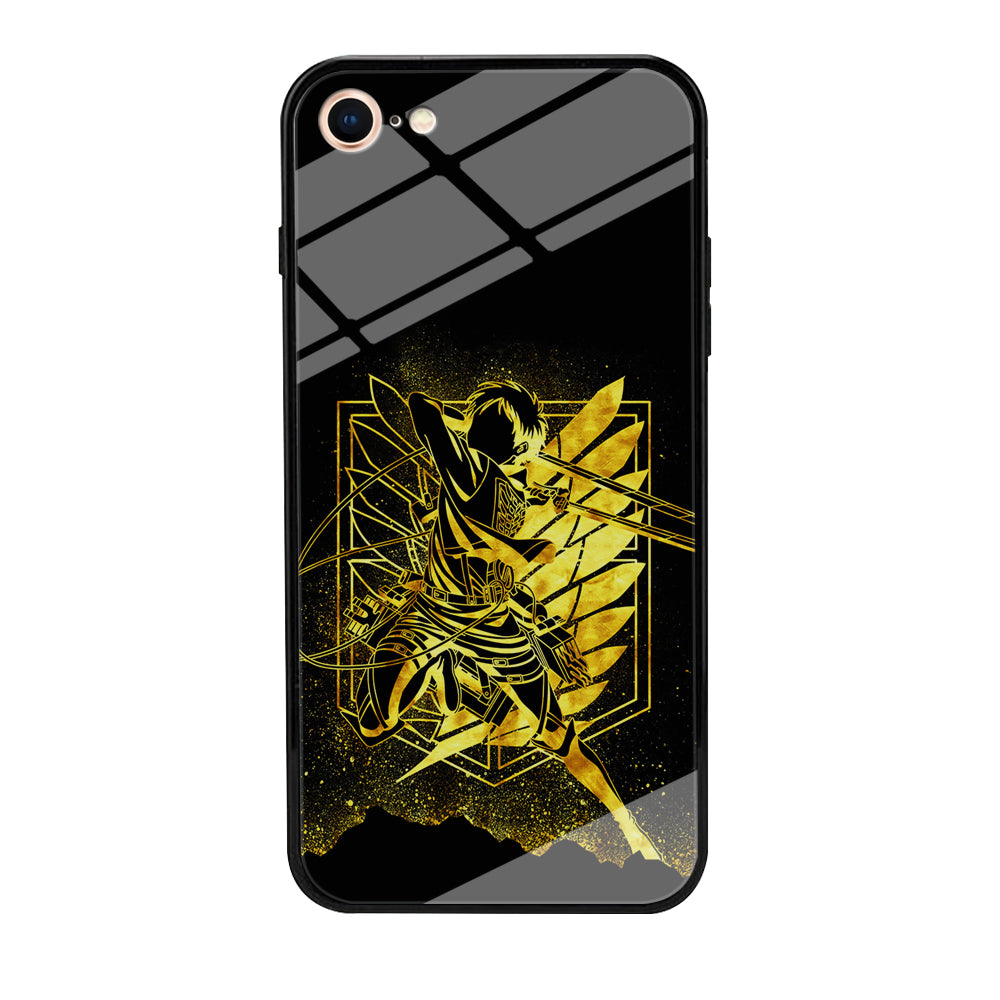 Golden Eren Attack On Titan iPhone 7 Case-Phone Case-Tempered Glass Case-Altracase
