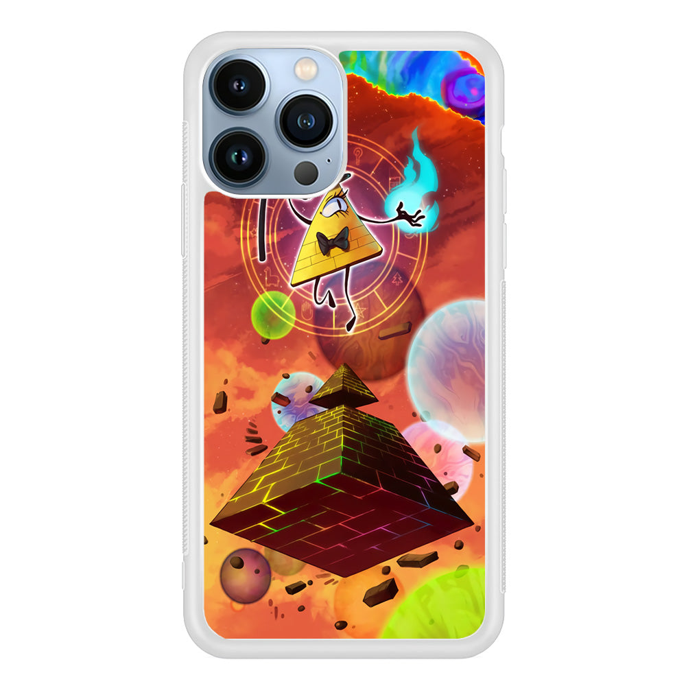 Gravity Falls Bill Cipher Art iPhone 15 Pro Case-Phone Case-Rubber White (2D Case)-Altracase