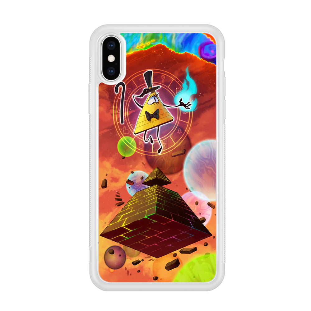 Gravity Falls Bill Cipher Art iPhone Xs Case-Phone Case-Rubber White (2D Case)-Altracase