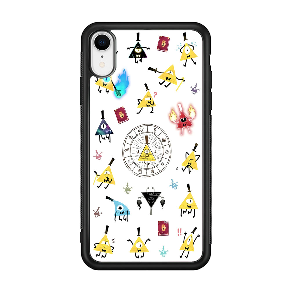Gravity Falls Bill Cipher Doodle iPhone XR Case-Phone Case-Rubber Black (2D Case)-Altracase