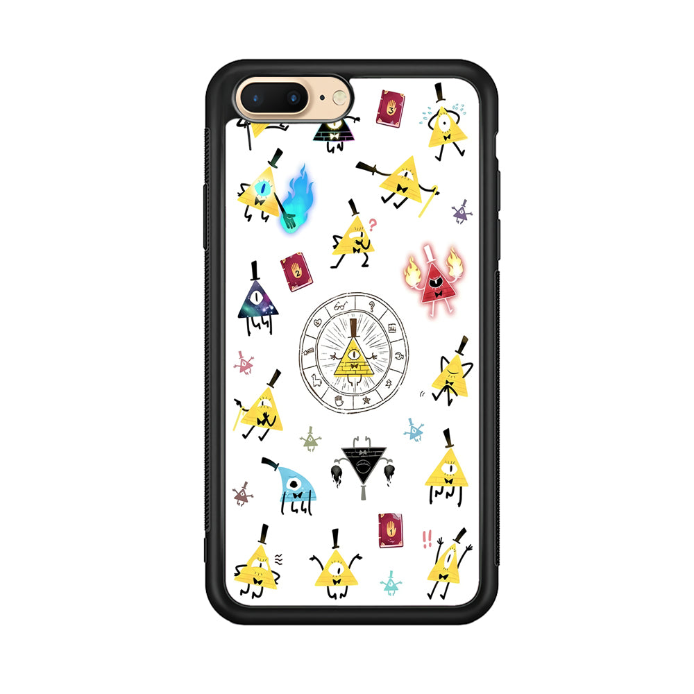 Gravity Falls Bill Cipher Doodle iPhone 8 Plus Case-Phone Case-Rubber Black (2D Case)-Altracase