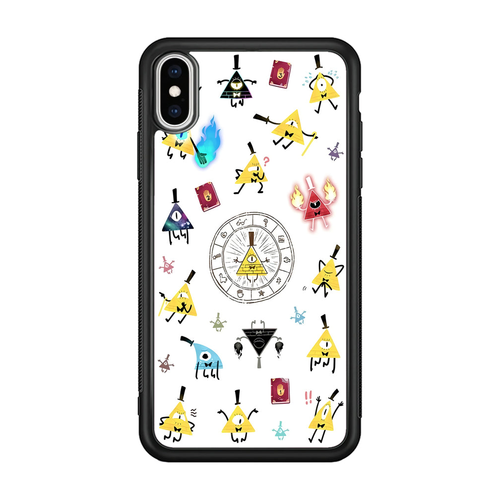 Gravity Falls Bill Cipher Doodle iPhone X Case-Phone Case-Rubber Black (2D Case)-Altracase