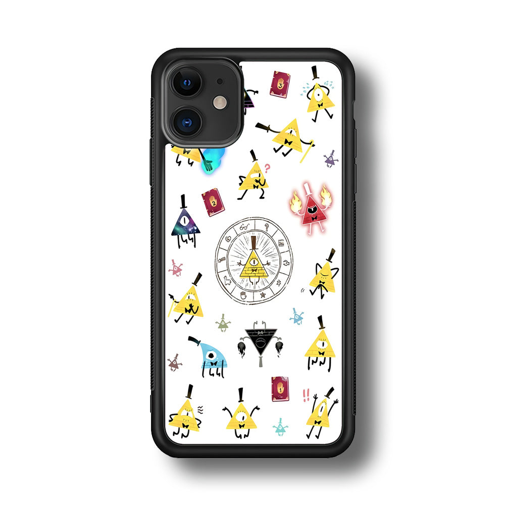 Gravity Falls Bill Cipher Doodle iPhone 11 Case-Phone Case-Rubber Black (2D Case)-Altracase