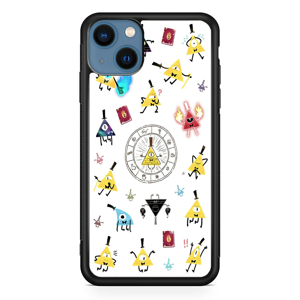 Gravity Falls Bill Cipher Art iPhone 13 Mini Case-Phone Case-Rubber Black (2D Case)-Altracase