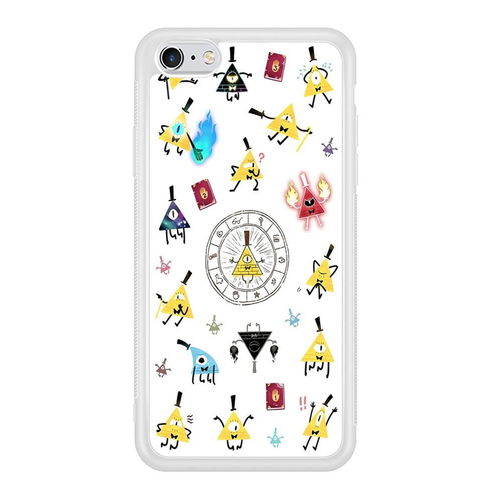 Gravity Falls Bill Cipher Doodle iPhone 6 | 6s Case-Phone Case-Rubber White (2D Case)-Altracase
