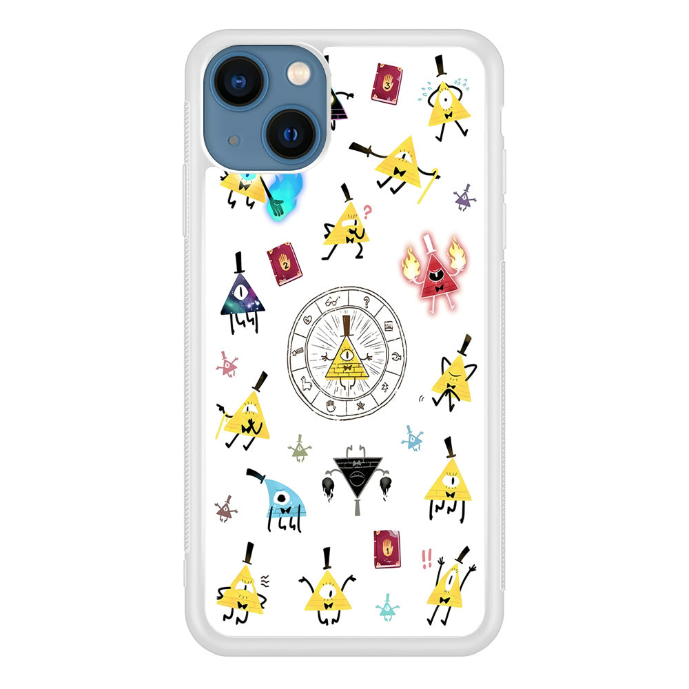 Gravity Falls Bill Cipher Art iPhone 13 Mini Case-Phone Case-Rubber White (2D Case)-Altracase