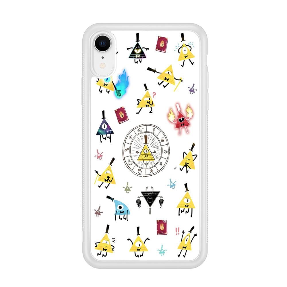 Gravity Falls Bill Cipher Doodle iPhone XR Case-Phone Case-Rubber White (2D Case)-Altracase