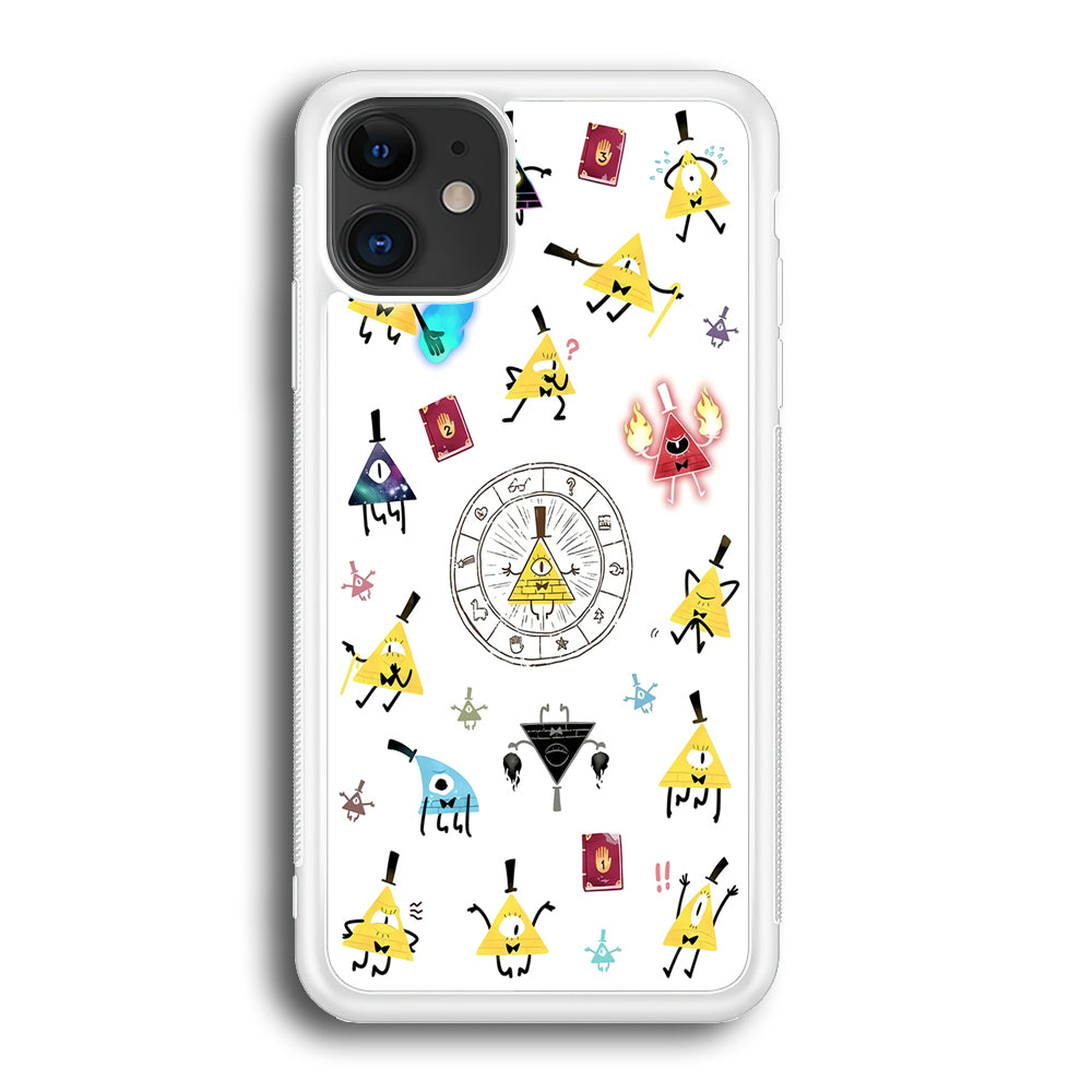 Gravity Falls Bill Cipher Doodle iPhone 12 Case-Phone Case-Rubber White (2D Case)-Altracase