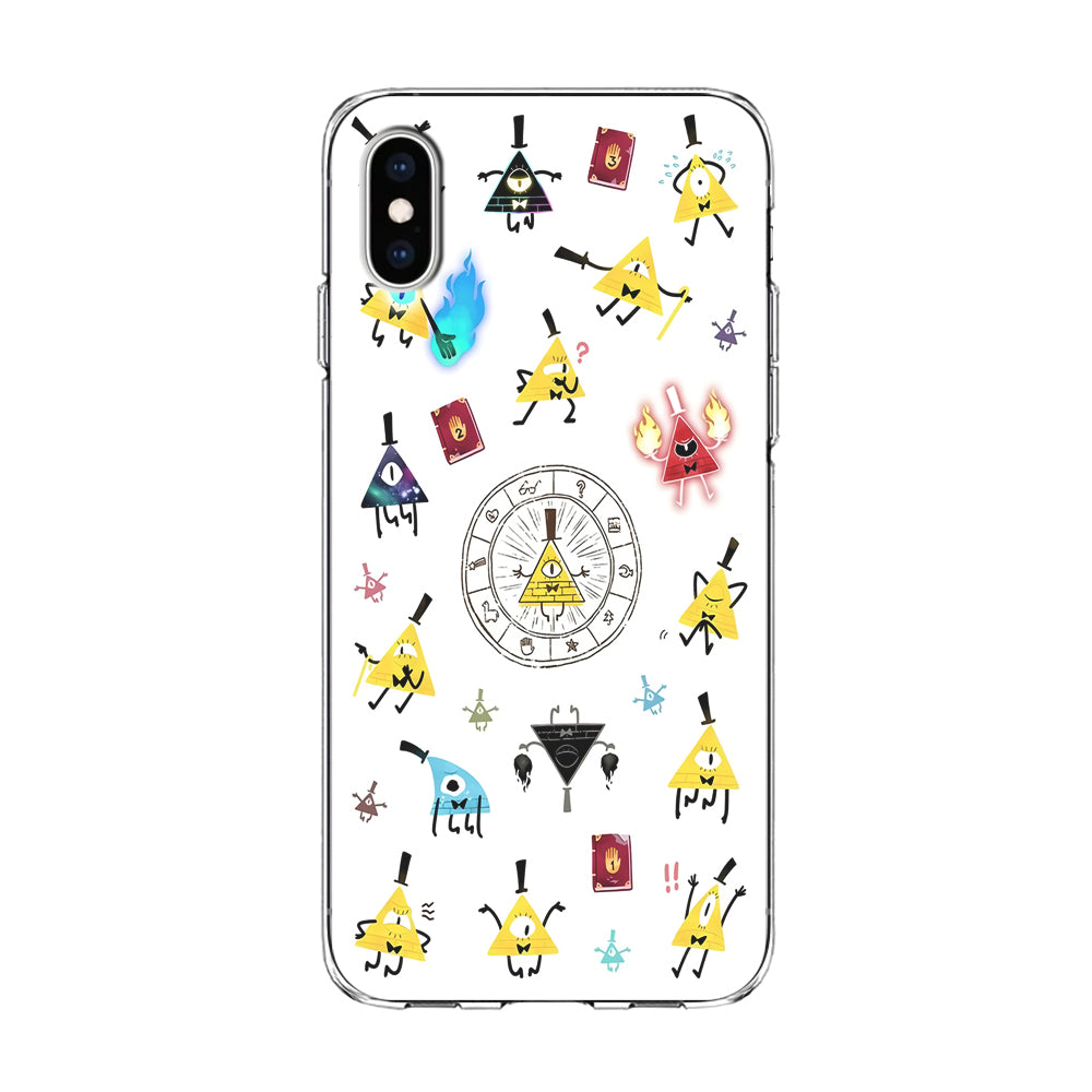 Gravity Falls Bill Cipher Doodle iPhone Xs Case-Phone Case-Clear Soft Case-Altracase