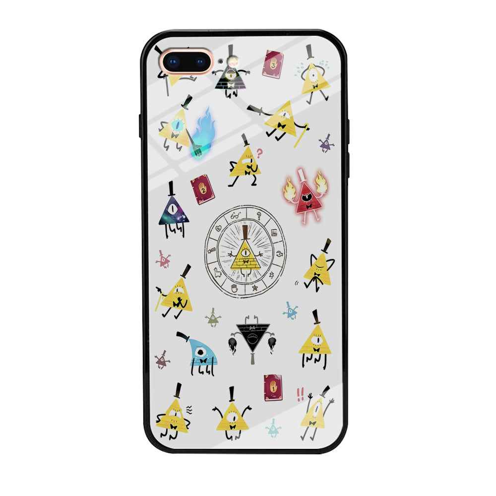 Gravity Falls Bill Cipher Doodle iPhone 8 Plus Case-Phone Case-Tempered Glass Case-Altracase