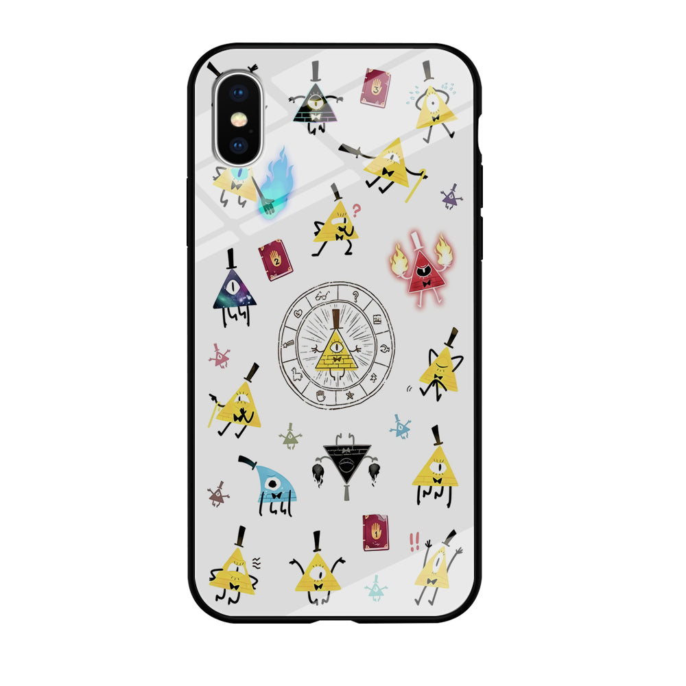 Gravity Falls Bill Cipher Doodle iPhone Xs Case-Phone Case-Tempered Glass Case-Altracase