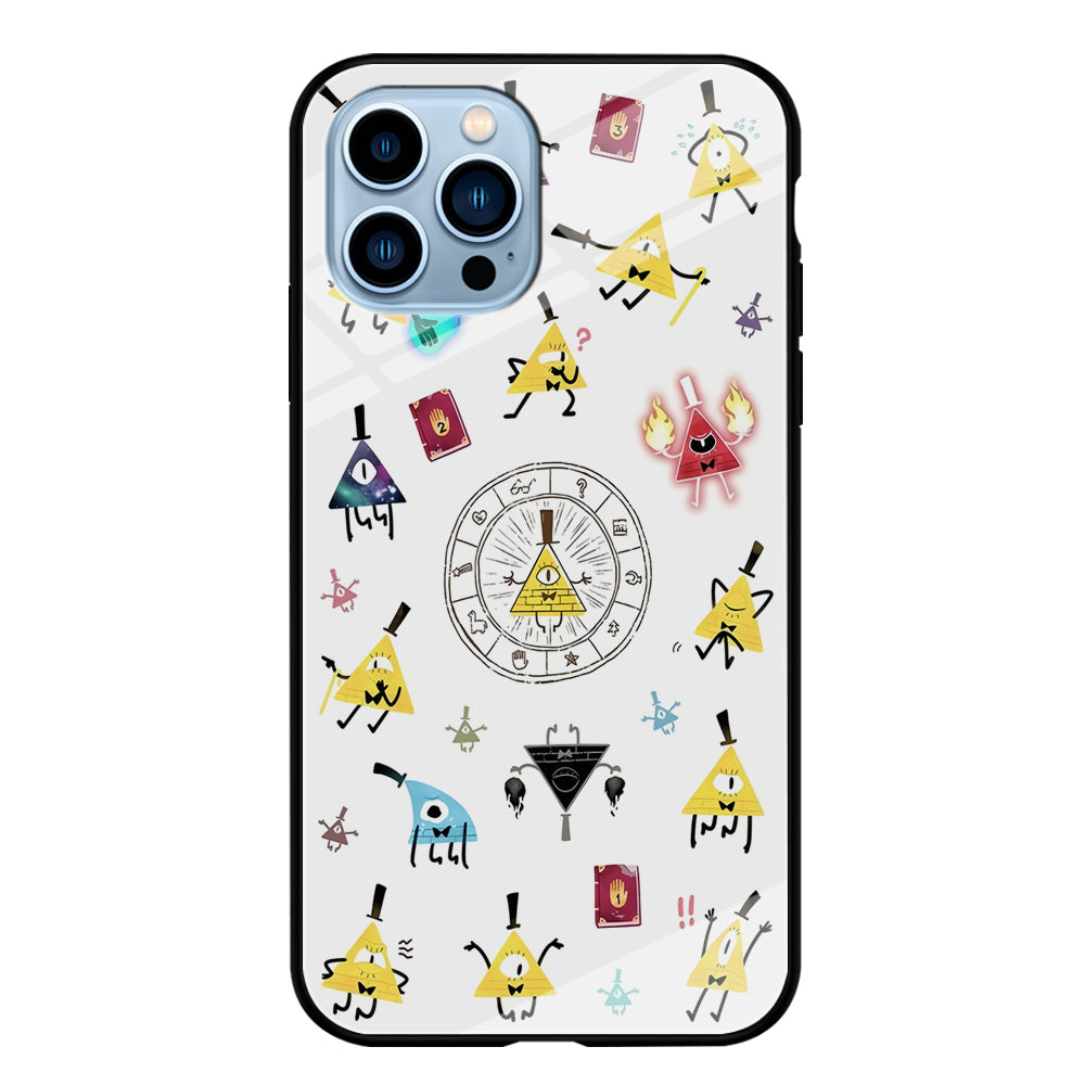 Gravity Falls Bill Cipher Doodle iPhone 15 Pro Max Case-Phone Case-Tempered Glass Case-Altracase