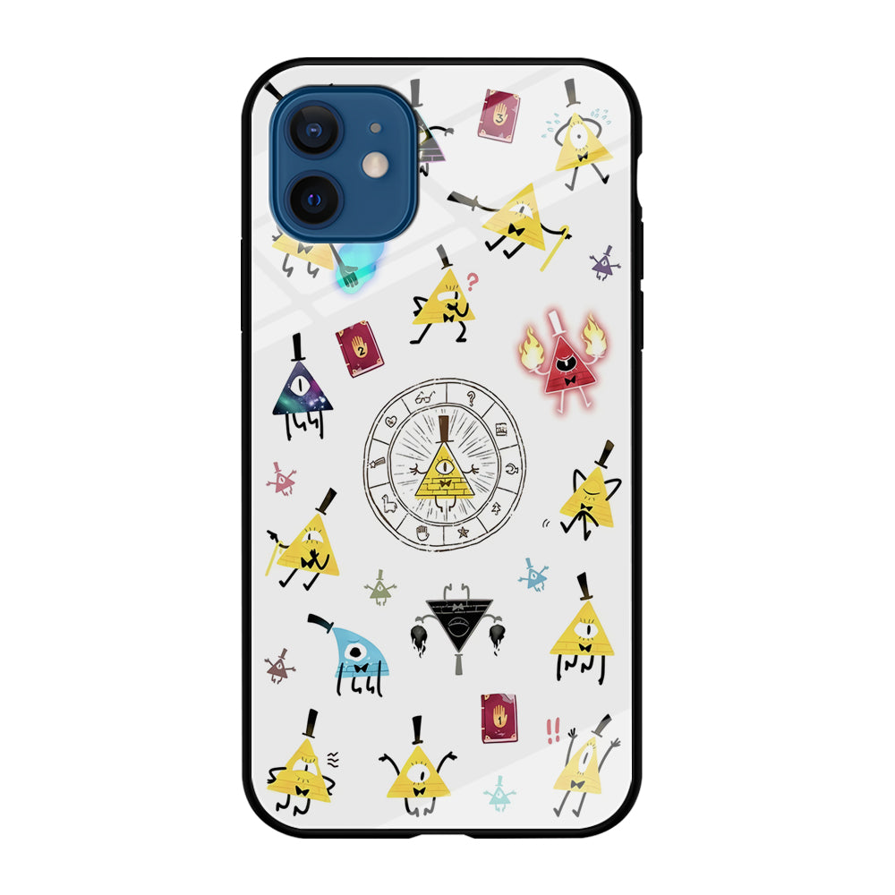 Gravity Falls Bill Cipher Doodle iPhone 12 Case-Phone Case-Tempered Glass Case-Altracase