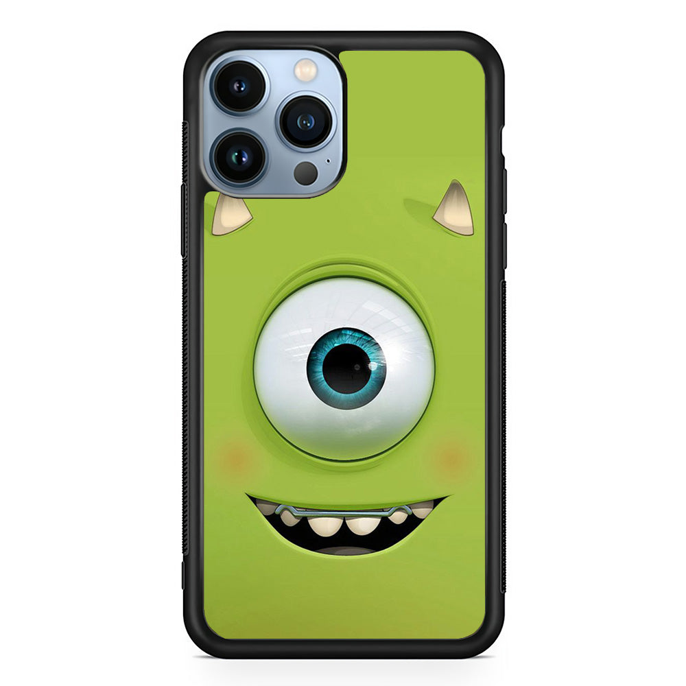 Green Face Monster iPhone 15 Pro Max Case-Phone Case-Rubber Black (2D Case)-Altracase