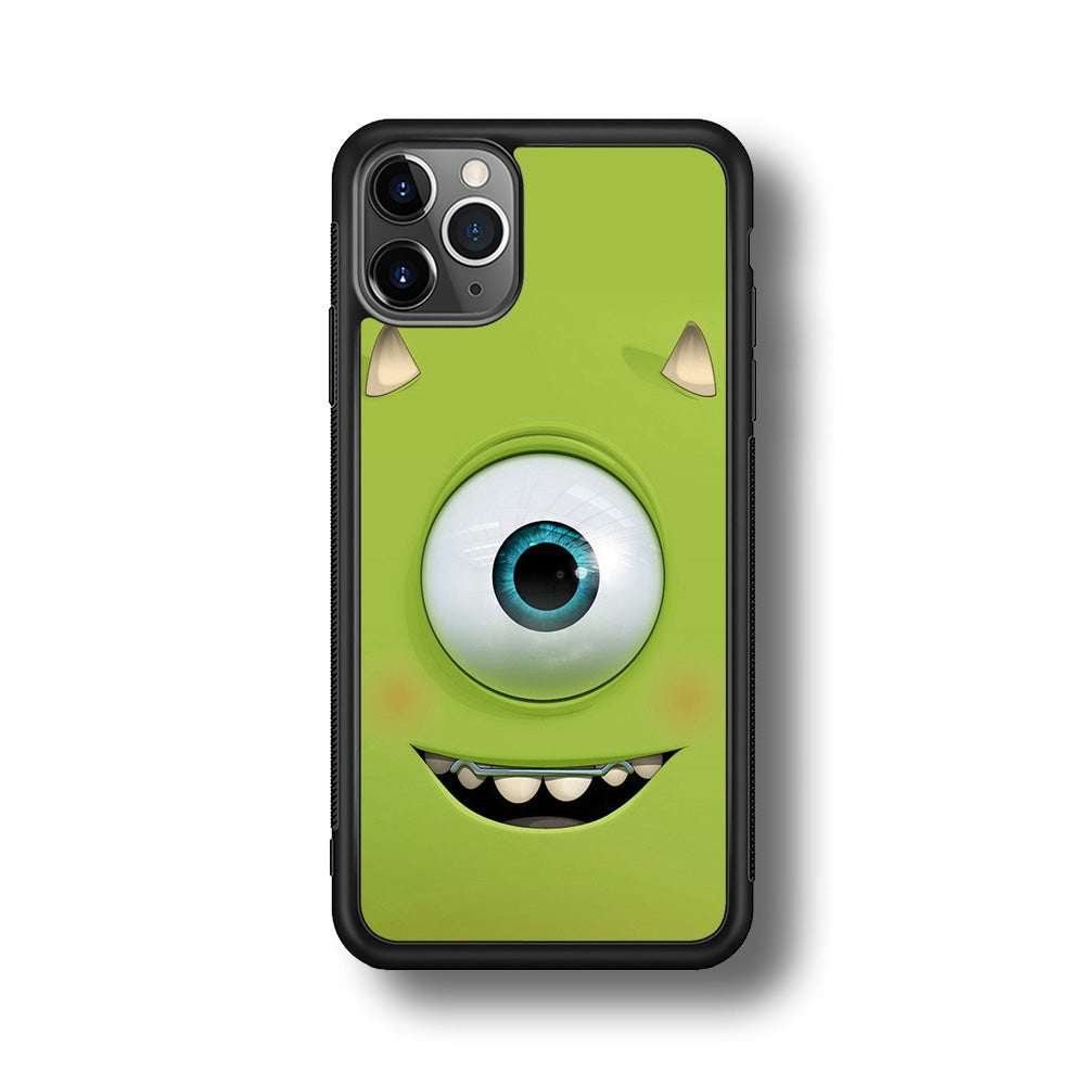 Green Face Monster iPhone 11 Pro Max Case-Phone Case-Rubber Black (2D Case)-Altracase