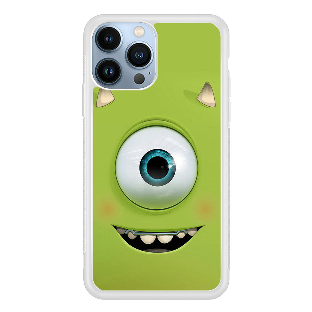 Green Face Monster iPhone 15 Pro Max Case-Phone Case-Rubber White (2D Case)-Altracase