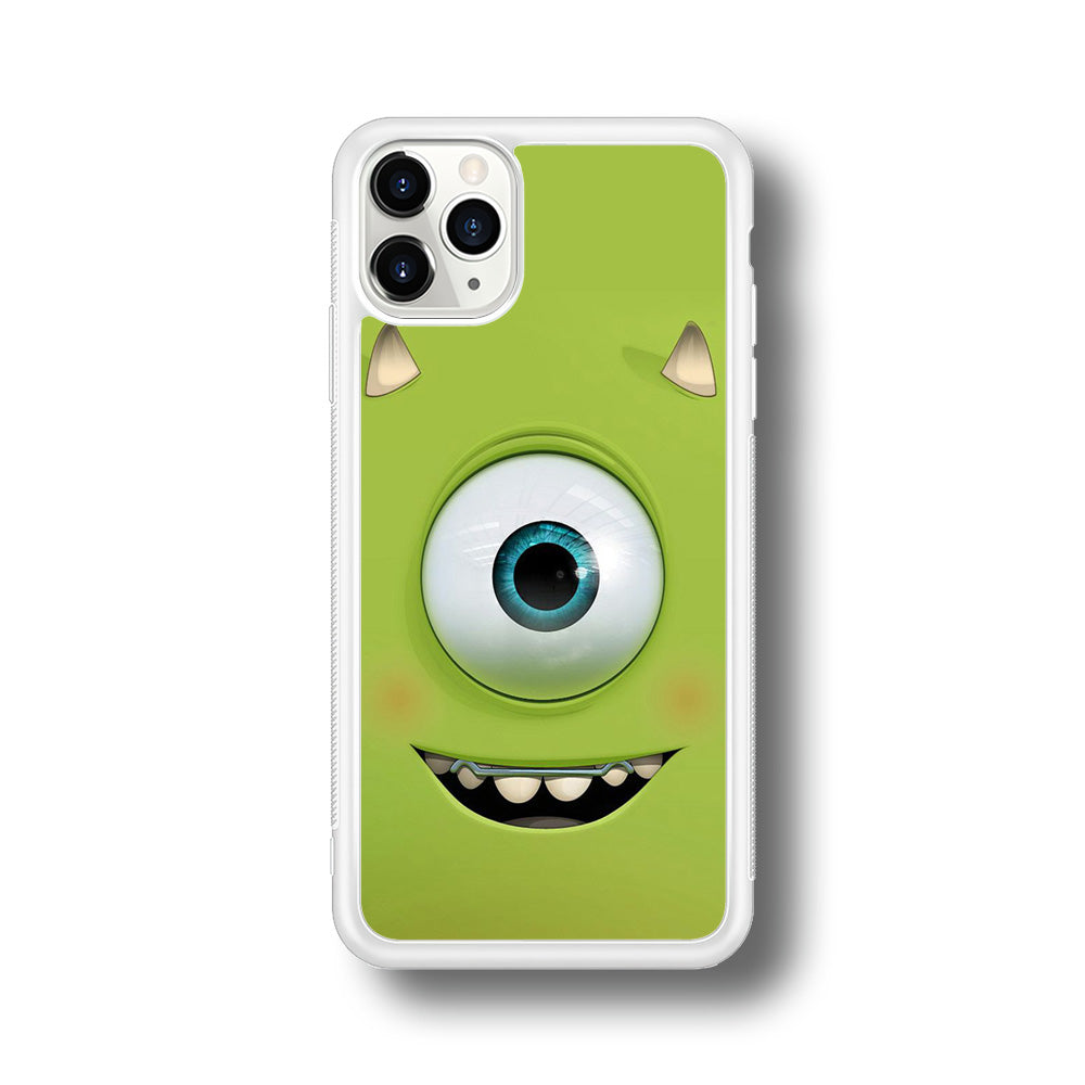 Green Face Monster iPhone 11 Pro Max Case-Phone Case-Rubber White (2D Case)-Altracase