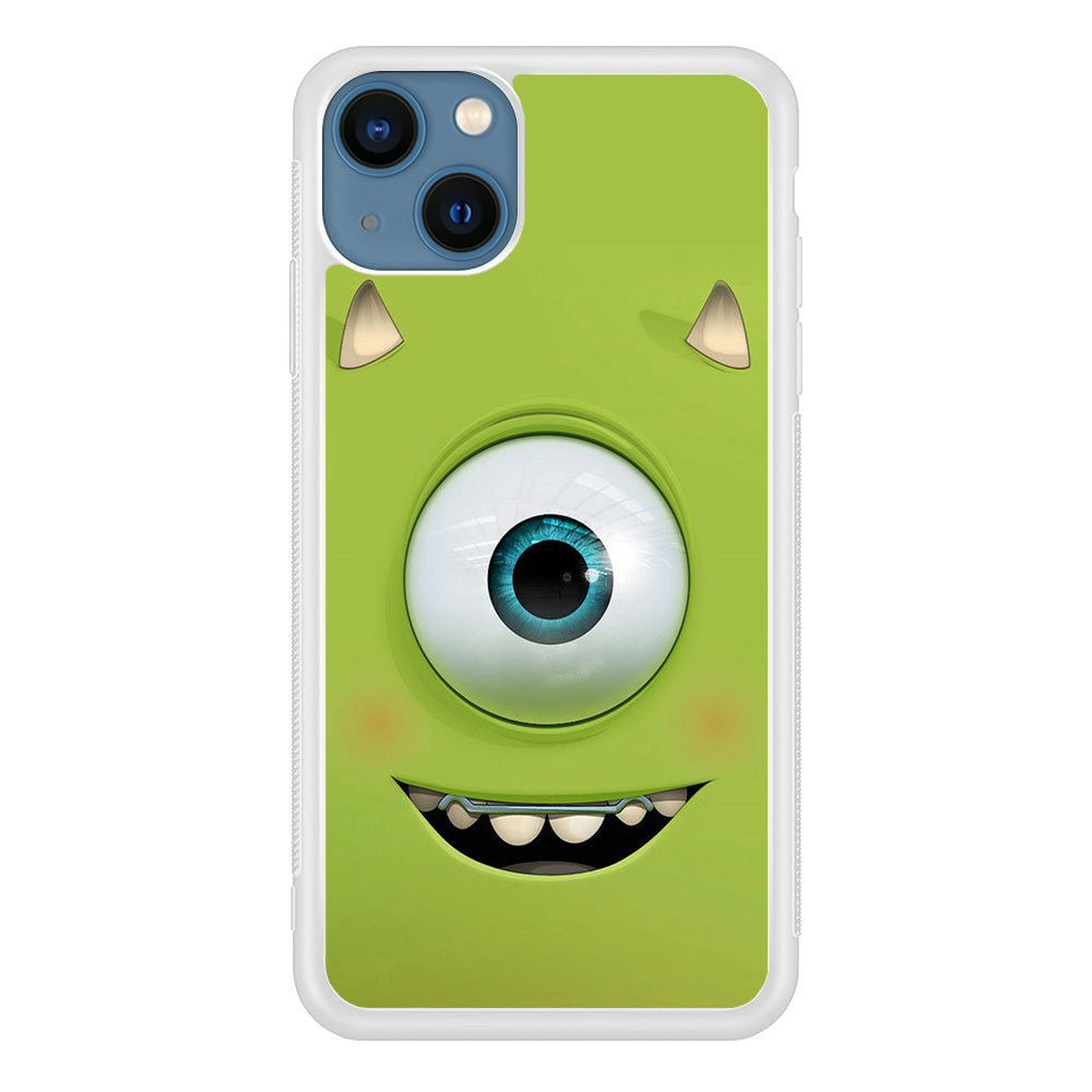 Green Face Monster iPhone 13 Case-Phone Case-Rubber White (2D Case)-Altracase