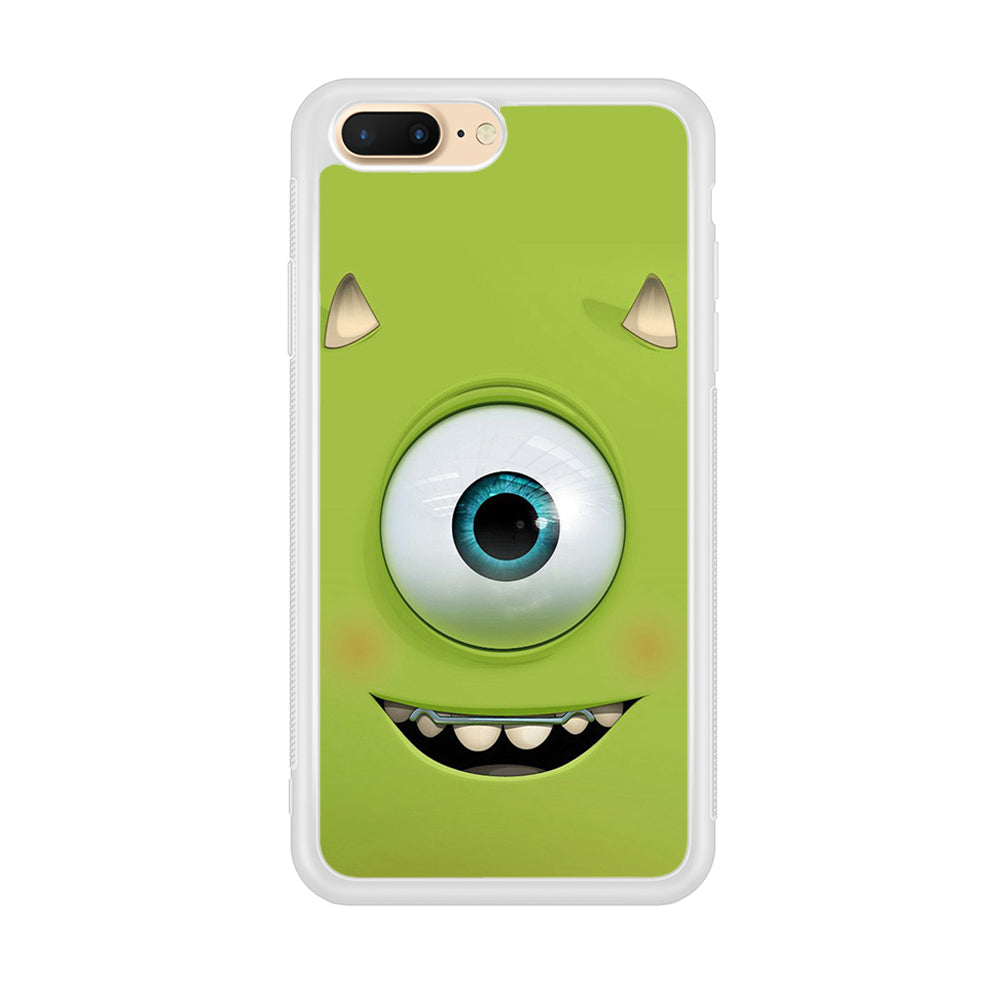 Green Face Monster iPhone 8 Plus Case-Phone Case-Rubber White (2D Case)-Altracase