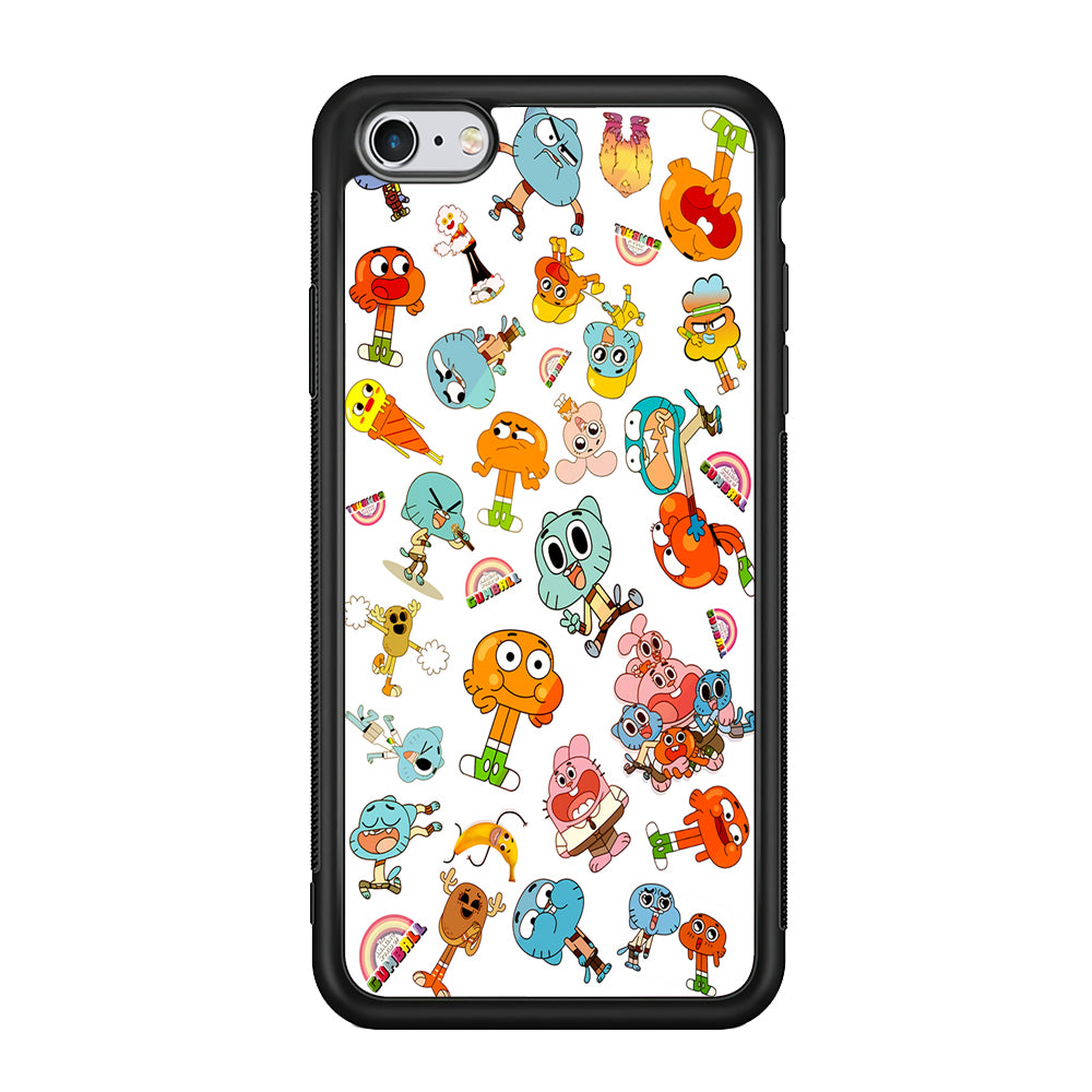 Gumball Doodle iPhone 6 Plus | 6s Plus Case-Phone Case-Rubber Black (2D Case)-Altracase