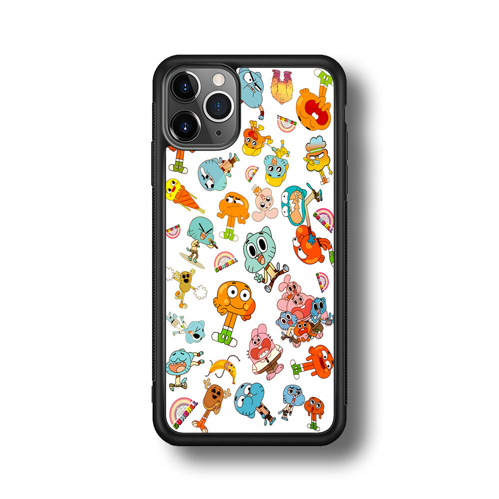 Gumball Doodle iPhone 11 Pro Case-Phone Case-Rubber Black (2D Case)-Altracase