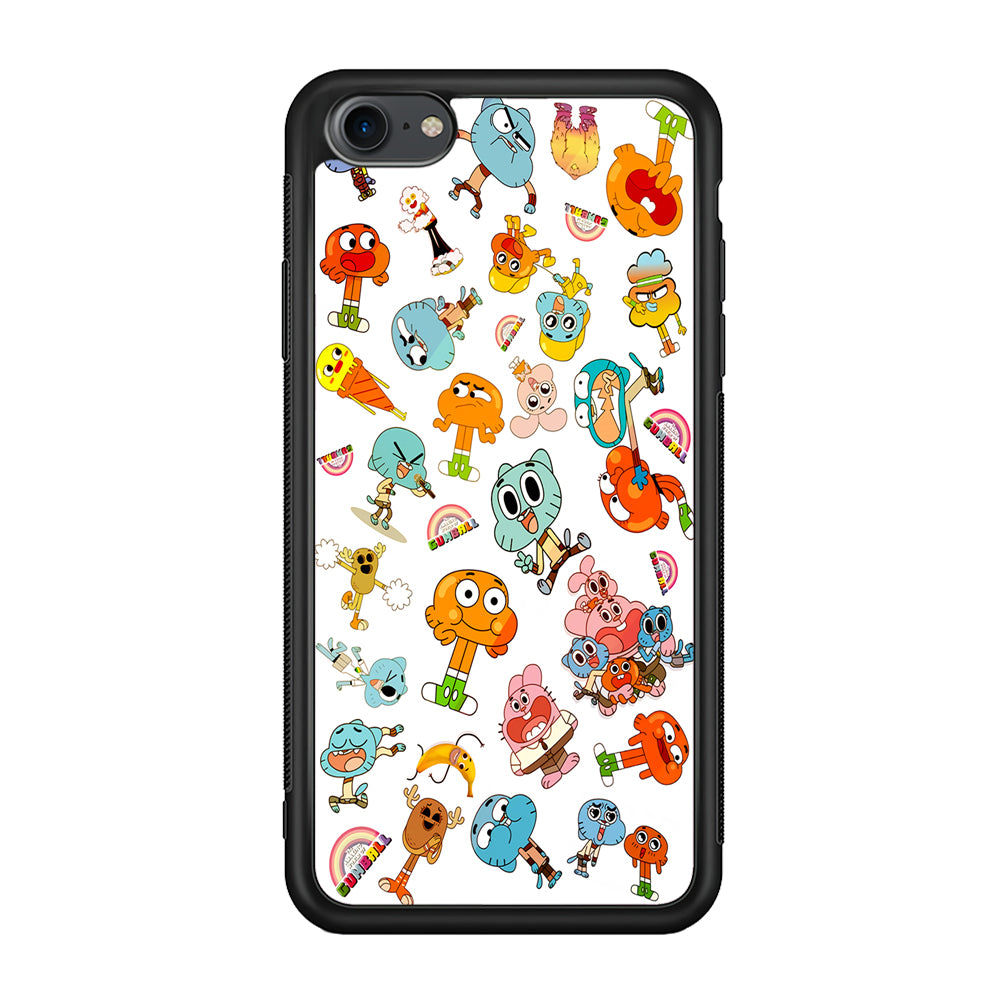 Gumball Doodle iPhone 7 Case-Phone Case-Rubber Black (2D Case)-Altracase
