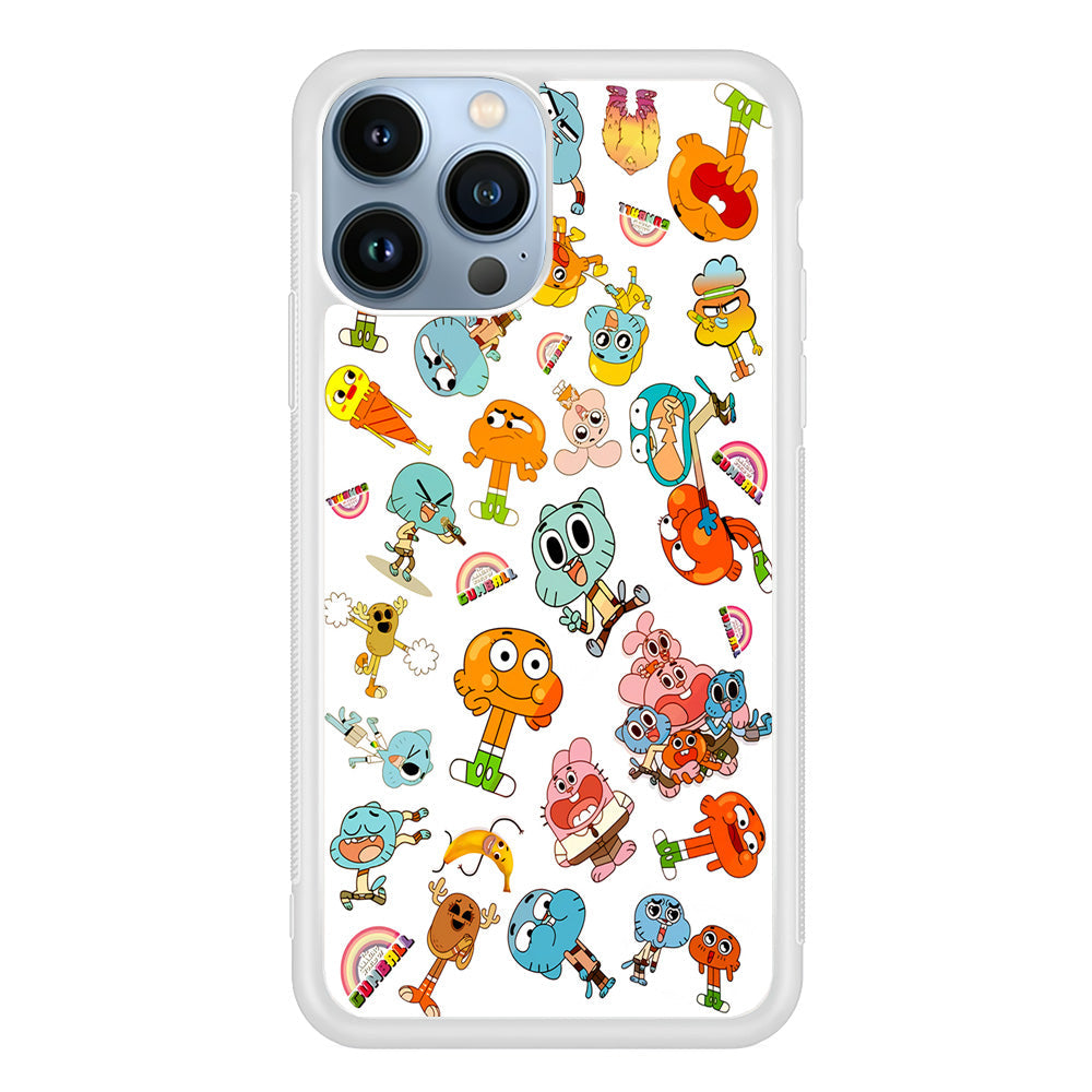 Gumball Doodle iPhone 13 Pro Case-Phone Case-Rubber White (2D Case)-Altracase