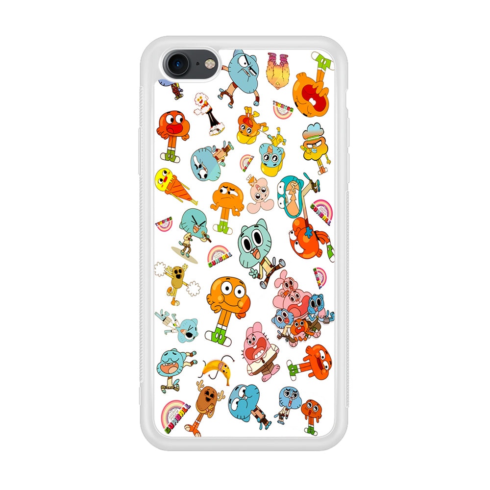 Gumball Doodle iPhone 7 Case-Phone Case-Rubber White (2D Case)-Altracase