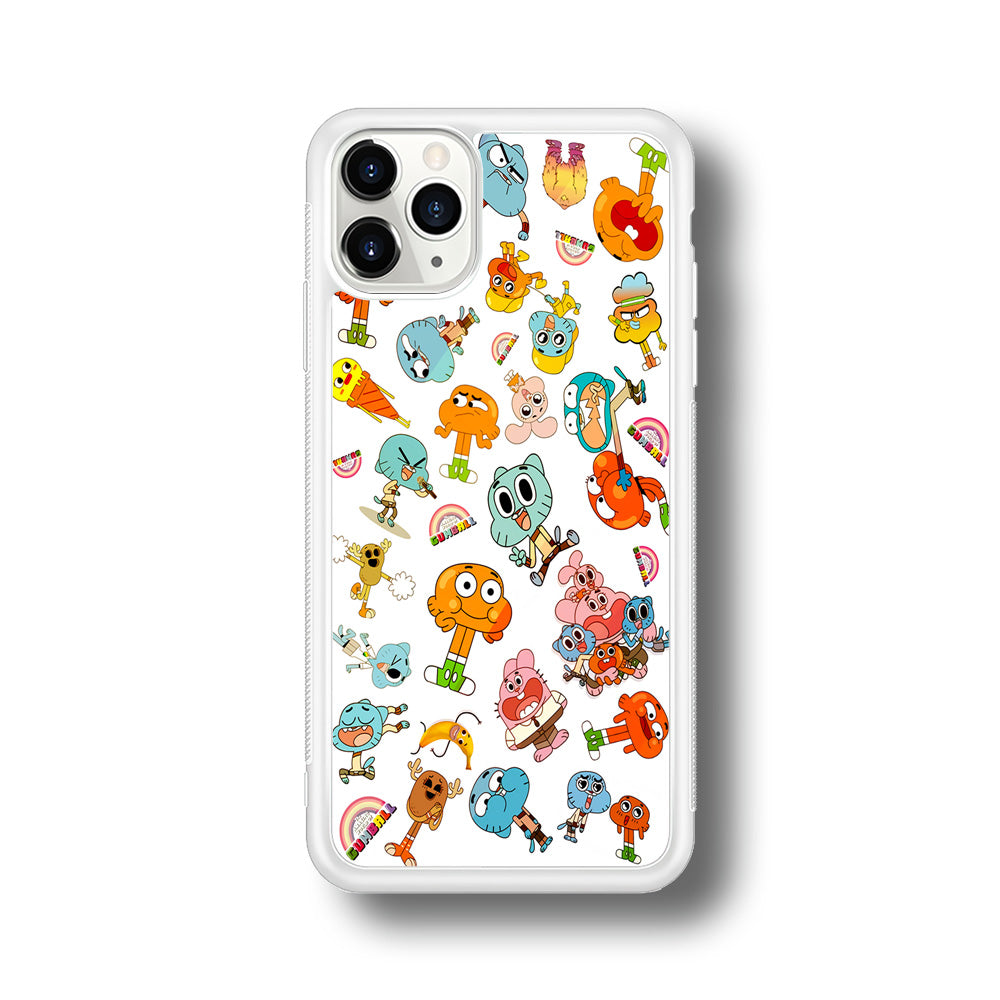 Gumball Doodle iPhone 11 Pro Case-Phone Case-Rubber White (2D Case)-Altracase