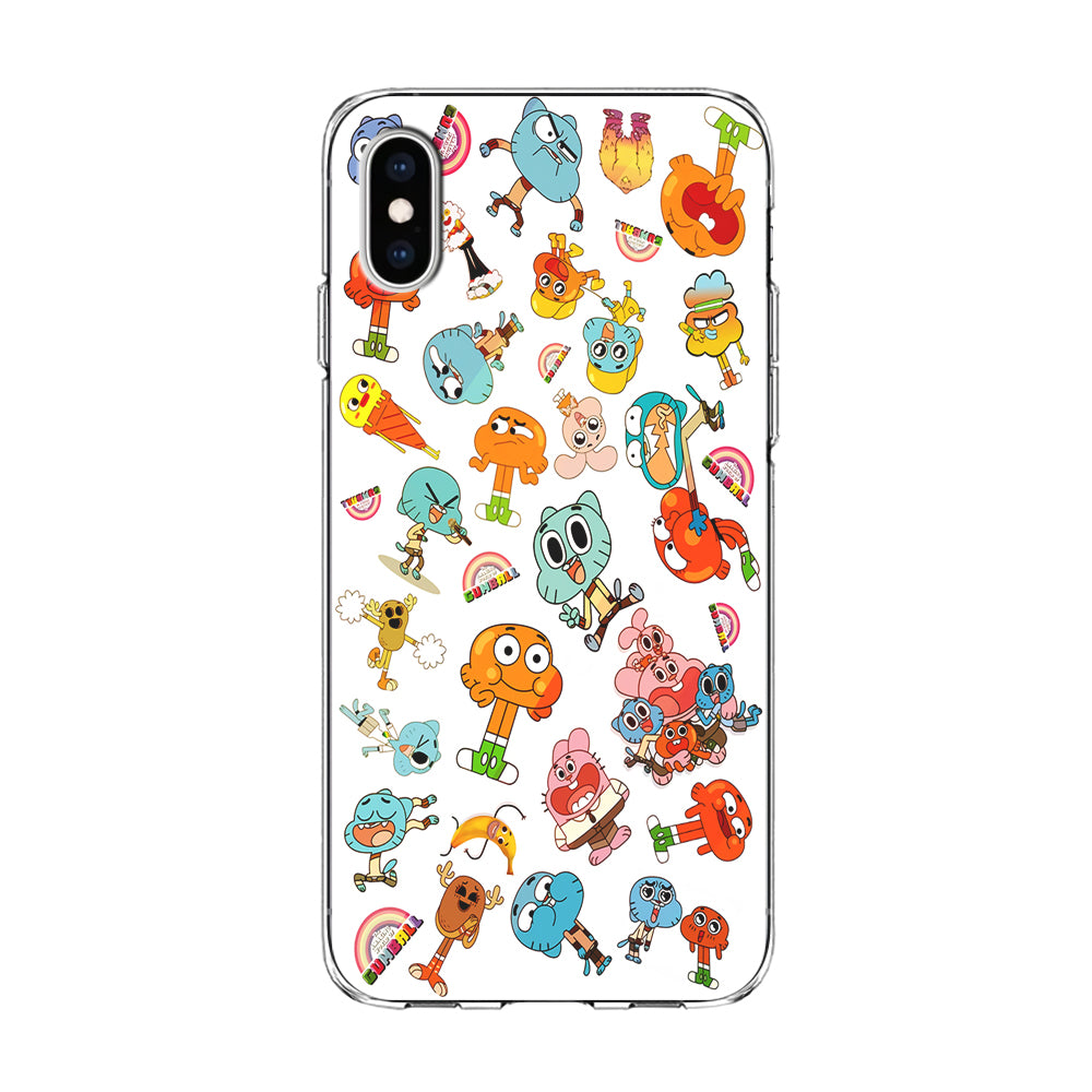 Gumball Doodle iPhone Xs Case-Phone Case-Clear Soft Case-Altracase