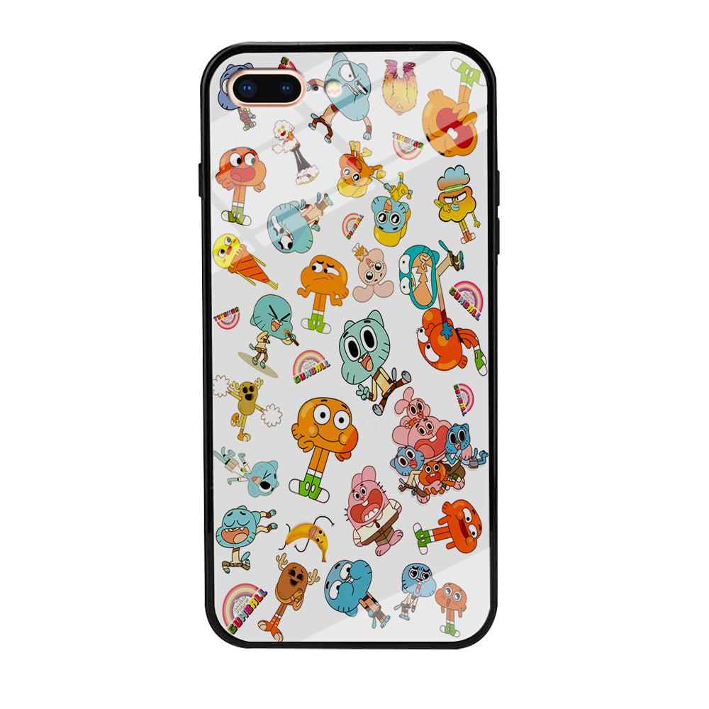 Gumball Doodle iPhone 7 Plus Case-Phone Case-Tempered Glass Case-Altracase