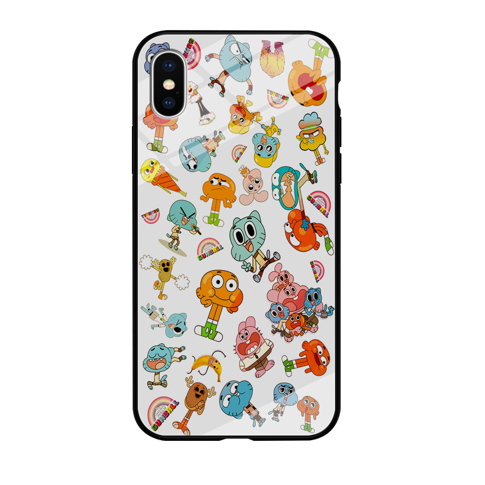 Gumball Doodle iPhone Xs Case-Phone Case-Tempered Glass Case-Altracase
