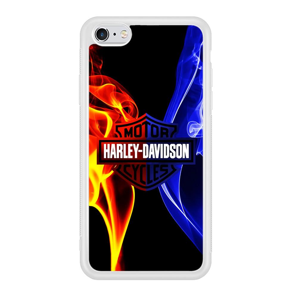 Harley Blue Red Fire iPhone 6 | 6s Case-Phone Case-Rubber White (2D Case)-Altracase